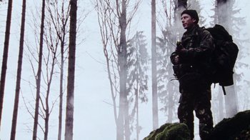 Movie still from “Dog Soldiers” (2002), directed by Neil Marshall – Medium shot, Low angle