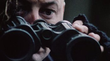 Movie still from “Dog Soldiers” (2002), directed by Neil Marshall – Extreme Close Up shot, Low angle