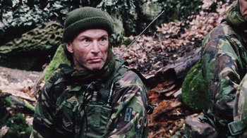 Movie still from “Dog Soldiers” (2002), directed by Neil Marshall – Medium shot, High angle