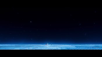 Movie still from “The Lego Movie” (2014), directed by Phil Lord – A group of people standing on top of a snow covered slope; Extreme Wide shot, Low angle