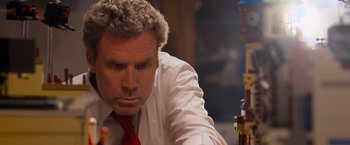 Movie still from “The Lego Movie” (2014), directed by Phil Lord – A man in a white shirt and a red neck tie; Close Up shot, Over the shoulder angle