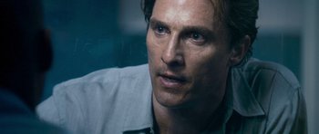 Movie still from “The Lincoln Lawyer” (2011), directed by Brad Furman – A man's face in front of a window; Close Up shot, Over the shoulder angle