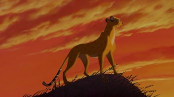 Movie still from “The Lion King” (1994), directed by Rob Minkoff – Wide shot, Low angle