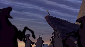 Movie still from “The Lion King” (1994), directed by Rob Minkoff – Extreme Wide shot, Low angle