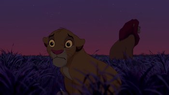 Movie still from “The Lion King” (1994), directed by Rob Minkoff – Medium shot, High angle