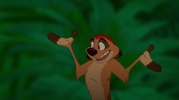 Movie still from “The Lion King” (1994), directed by Rob Minkoff – A picture of a character from the lion king; Medium shot, Low angle