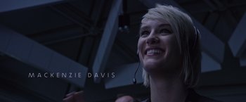 Movie still from “The Martian” (2015), directed by Ridley Scott – A person wearing a headset; Close Up shot, Low angle