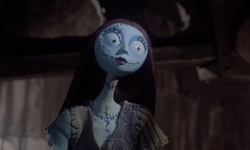 Movie still from “The Nightmare Before Christmas” (1993), directed by Henry Selick – A doll of sally from the nightmare before christmas; Close Up shot, Low angle