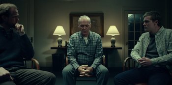 Movie still from “Dopesick” (2021), directed by Danny Strong – Medium shot, Low angle