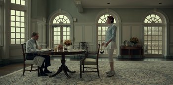 Movie still from “Dopesick” (2021), directed by Danny Strong – Wide shot, Low angle