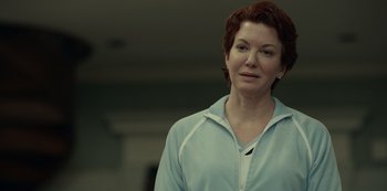 Movie still from “Dopesick” (2021), directed by Danny Strong – Close Up shot, Over the shoulder angle