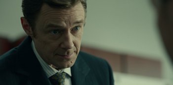 Movie still from “Dopesick” (2021), directed by Danny Strong – Close Up shot, Low angle