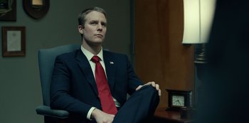 Movie still from “Dopesick” (2021), directed by Danny Strong – Medium shot, Low angle