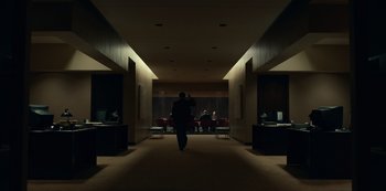 Movie still from “Dopesick” (2021), directed by Danny Strong – Extreme Wide shot, Over the shoulder angle