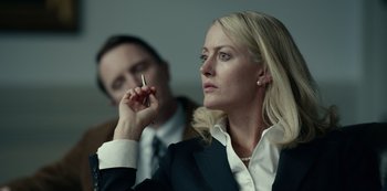 Movie still from “Dopesick” (2021), directed by Danny Strong – Close Up shot, Low angle