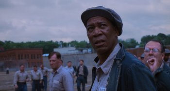 Movie still from “The Shawshank Redemption” (1994), directed by Frank Darabont – Close Up shot, Over the shoulder angle