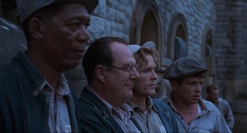 Movie still from “The Shawshank Redemption” (1994), directed by Frank Darabont – Medium shot, Low angle