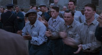 Movie still from “The Shawshank Redemption” (1994), directed by Frank Darabont – Medium shot, High angle