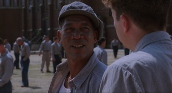 Movie still from “The Shawshank Redemption” (1994), directed by Frank Darabont – Close Up shot, Over the shoulder angle