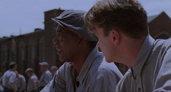 Movie still from “The Shawshank Redemption” (1994), directed by Frank Darabont – Close Up shot, Over the shoulder angle