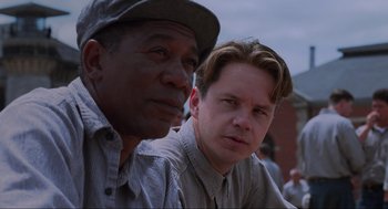 Movie still from “The Shawshank Redemption” (1994), directed by Frank Darabont – Close Up shot, Over the shoulder angle