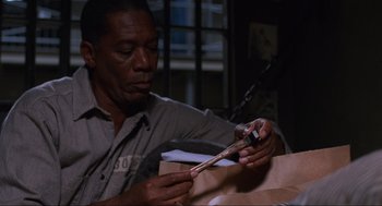 Movie still from “The Shawshank Redemption” (1994), directed by Frank Darabont – Close Up shot, High angle