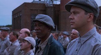 Movie still from “The Shawshank Redemption” (1994), directed by Frank Darabont – Medium shot, Low angle