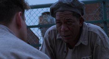 Movie still from “The Shawshank Redemption” (1994), directed by Frank Darabont – Close Up shot, Over the shoulder angle