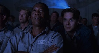 Movie still from “The Shawshank Redemption” (1994), directed by Frank Darabont – Medium shot, Low angle