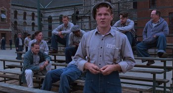 Movie still from “The Shawshank Redemption” (1994), directed by Frank Darabont – Medium shot, High angle