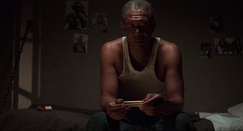 Movie still from “The Shawshank Redemption” (1994), directed by Frank Darabont – Close Up shot, High angle