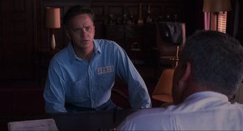 Movie still from “The Shawshank Redemption” (1994), directed by Frank Darabont – Medium shot, Over the shoulder angle