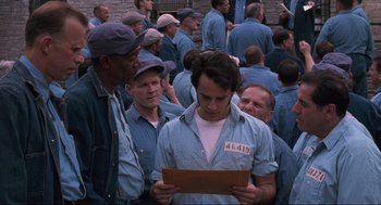 Movie still from “The Shawshank Redemption” (1994), directed by Frank Darabont – Medium shot, High angle