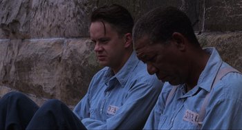 Movie still from “The Shawshank Redemption” (1994), directed by Frank Darabont – Medium shot, Low angle