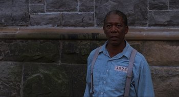 Movie still from “The Shawshank Redemption” (1994), directed by Frank Darabont – Medium shot, Over the shoulder angle