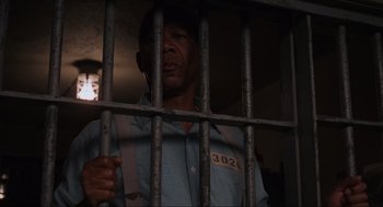 Movie still from “The Shawshank Redemption” (1994), directed by Frank Darabont – Medium shot, Low angle