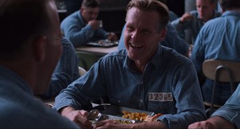 Movie still from “The Shawshank Redemption” (1994), directed by Frank Darabont – Medium shot, Over the shoulder angle