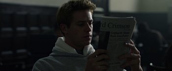 Movie still from “The Social Network” (2010), directed by David Fincher – Close Up shot, Over the shoulder angle