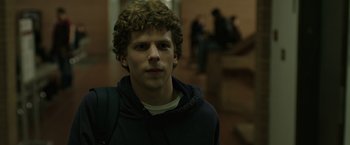 Movie still from “The Social Network” (2010), directed by David Fincher – Close Up shot, Over the shoulder angle