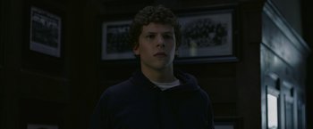 Movie still from “The Social Network” (2010), directed by David Fincher – Close Up shot, Over the shoulder angle