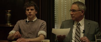 Movie still from “The Social Network” (2010), directed by David Fincher – Medium shot, Over the shoulder angle