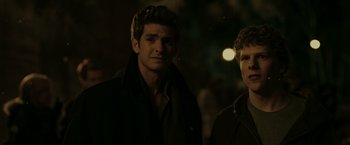 Movie still from “The Social Network” (2010), directed by David Fincher – Close Up shot, Over the shoulder angle