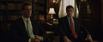 Movie still from “The Social Network” (2010), directed by David Fincher – Medium shot, Low angle