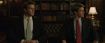 Movie still from “The Social Network” (2010), directed by David Fincher – Medium shot, Low angle