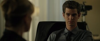 Movie still from “The Social Network” (2010), directed by David Fincher – Close Up shot, Over the shoulder angle