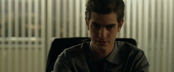 Movie still from “The Social Network” (2010), directed by David Fincher – Close Up shot, Over the shoulder angle