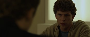 Movie still from “The Social Network” (2010), directed by David Fincher – Close Up shot, Over the shoulder angle