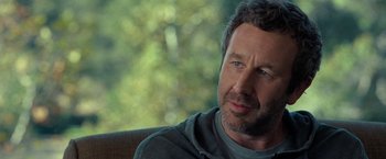 Movie still from “The Starling” (2021), directed by Theodore Melfi – A person sitting in a chair; Close Up shot, Over the shoulder angle