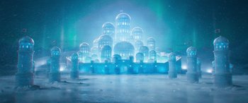 Movie still from “The Super Mario Bros. Movie” (2023), directed by Aaron Horvath – An image of a futuristic city in the middle of the night; Extreme Wide shot, High angle