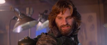 Movie still from “The Thing” (1982), directed by John Carpenter – A person with a beard; Close Up shot, Low angle